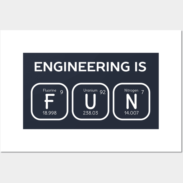 Engineering Is Fun Periodic Table Wall Art by happinessinatee